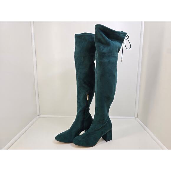 JUSTFAB-Dauphine Tie Over-The-Knee Boot-Women’s Size: 8 Pondeeosa Pine - Picture 1 of 11